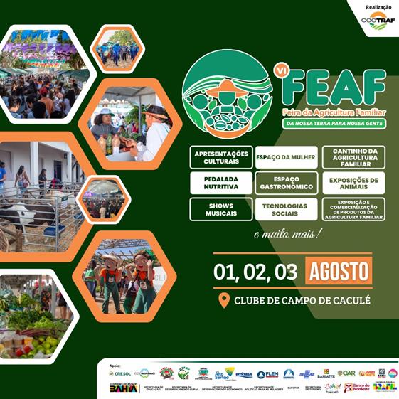 Agosto: A VI FEAF está chegando em Caculé! - HR Bahia